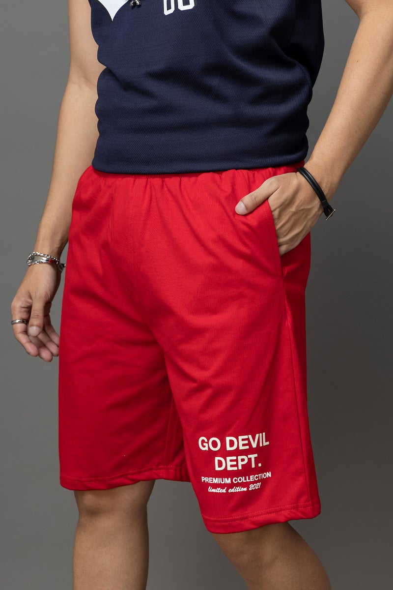 Go Devil Red Shorts For Men - Image 2